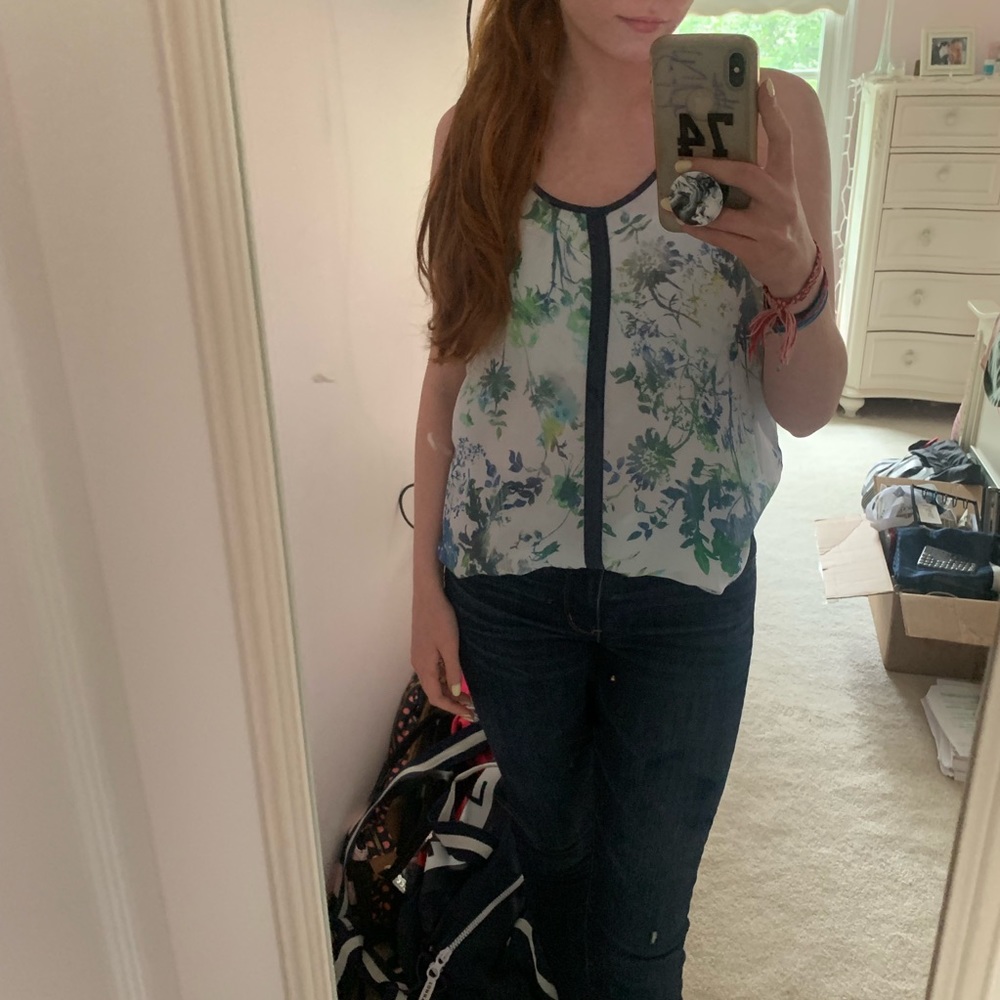 floral blouse